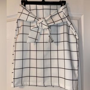 White checkered skirt